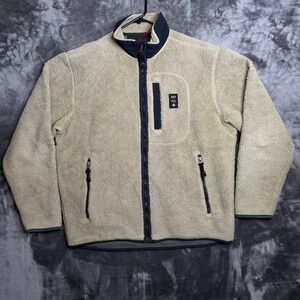 Vintage y2k Abercrombie & Fitch Deep Pile Sherpa Fleece Full Zip Size Large